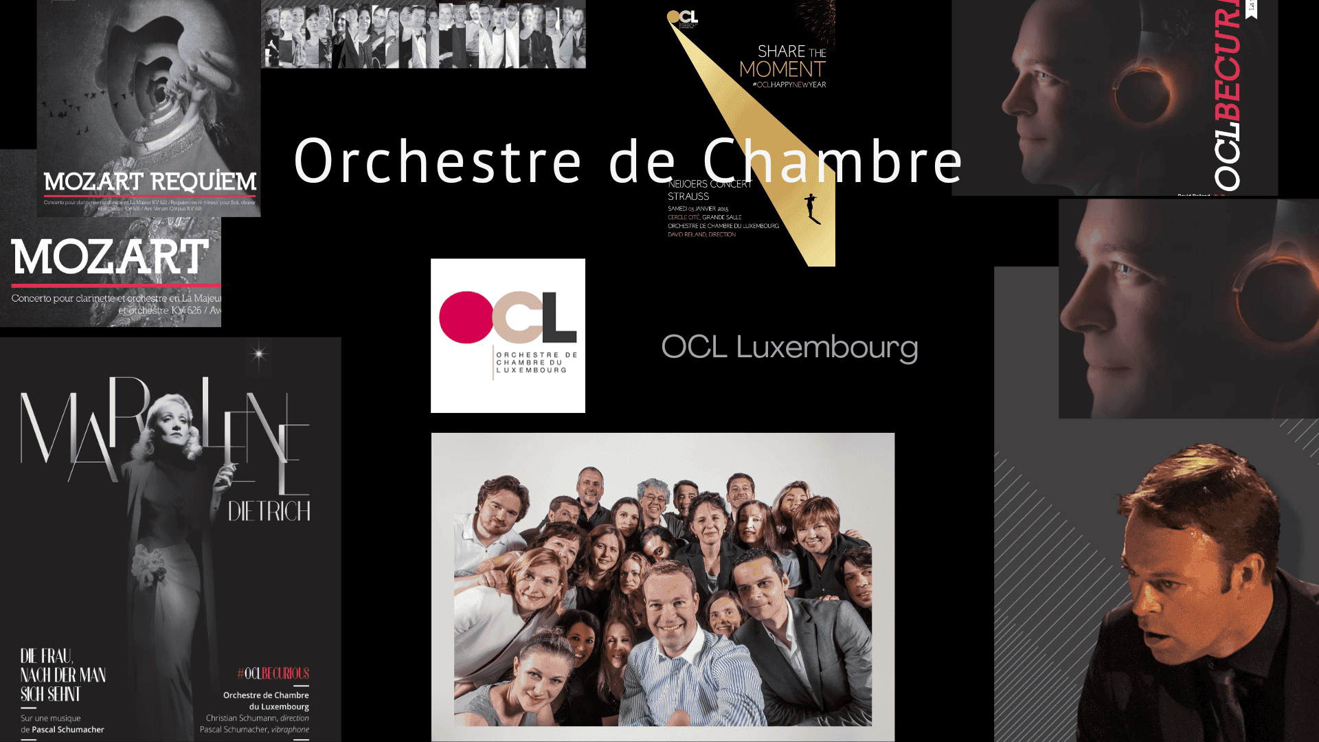 Stratégie de communication 360° pour l'OCL : création de l'identité visuelle, logotype, direction artistique globale, shooting photo, conception du site web et déclinaison des supports de marque